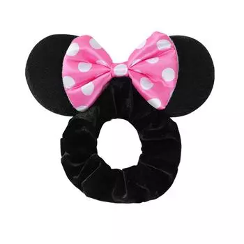 Mouse Ears Scrunchies Velvet Sparkle Sequin Mouse Bows Hair Scrunchies Hair Ties Elastic Rubber Bands Ponytail Holders for Kids