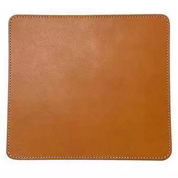 Mouse high quality Tochigi made in front and back gift camel pad, leather, Japan, leather, box,
