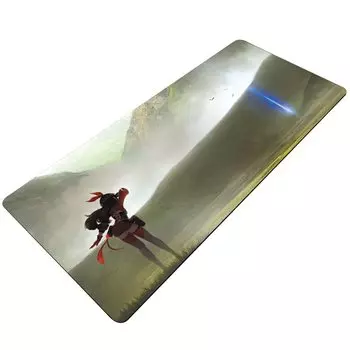 Mouse Pad Anime Amber Genshin Game Thickness Gaming Mouse Pad Stylish Waterproof Scratch Resistant Durable Rubber Bottom Increases Mouse Precision