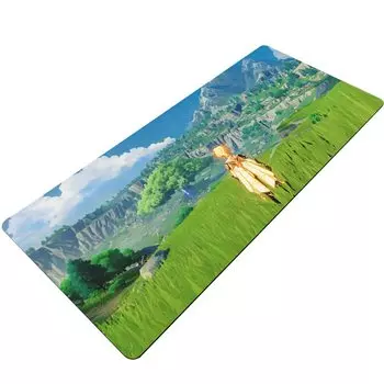 Mouse Pad Anime Sky Genshin Game Thickness Gaming Mouse Pad Stylish Waterproof Scratch Resistant Durable Rubber Bottom Increases Mouse Precision