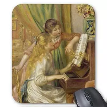 Mouse pad of at the Photopad Famous Paintings Renoir s Girls Piano (World Series)
