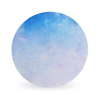 Mouse pad planet round [pe.yulala] (with anti-slip treatment) (Mercury)