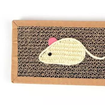 Mouse Square Cat Scratch Board Cat Toys Corrugated Flat Claw Grinding Pet Toys