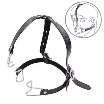 Кляп для рта Носовой крючок Кляп с шариком для рта Smsexy Секс-продукт Реквизит для тренировки раба и рабыни Парная игра Инструмент пыток BlackWithout Lock