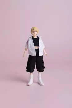 movable figure female figure body figure clothes head female 1 12 figure clothes 1 white shirt 1 black cargo shorts 1 black and body are black 1/12
