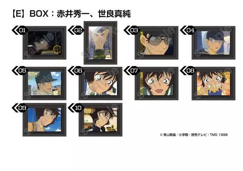Коллекция комиксов Movic Detective Conan Коллекция магнитов E Shuichi Akai Masumi Sera BOX продукты 10 видов всего бумага PVC PET