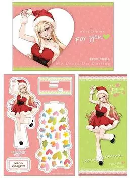 Movic That Doll Falls in Love Поздравительный набор Морской сон и Рождество Большой акриловый хлопковый бумажный костюм-наряд (Акриловая фигурка, полотенце, открытка) розовый