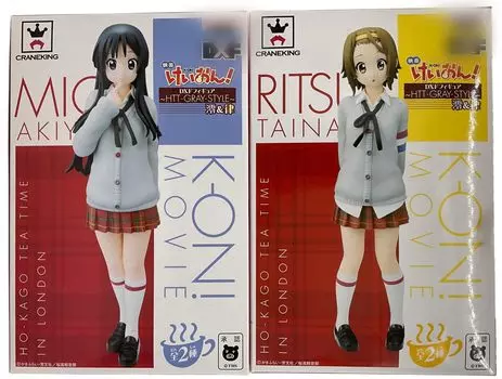 Movie DXF Figure Mio Ritsu Set K-ON! HTT-GRAY-STYLE & 2-Piece серый