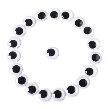 Moving Eyeball Stickers 18mm Set of 200 Doll Eyes Doll Eyes Doll Eyes Amigurumi Eyes Moving Eyes Black Eyes Paste Type Handicrafts DIY Materials Doll