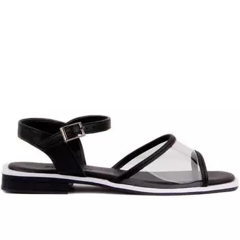 Moxee - Черные женские прозрачные сандалии