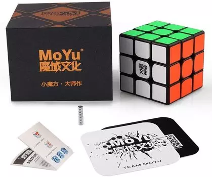 MoYu Weilong GTS2M Magnet 3x3x3 Competition Cube Super Smooth Seconds WCA World Record Creation World Class Cube Black Body Built-in 3.47