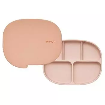 Moyum Baby Silicone Super Strong, 5-блочный дизайн, набор присосок + крышка тарелки для закусок, Terracora, тарелка для еды + крышка, 1 комплект, популярные корейские предметы для родителей