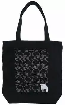 Moz Swedish moz Хлопковая сумка-тоут, черная BK R