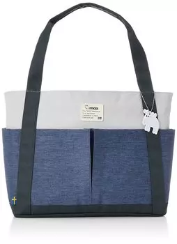 moz Tote Большая серая x синяя сумка, легкая, вместительная, деловая, для поездок на работу, однотонная, простая, женская, мужская ZZEI-26