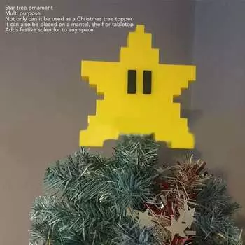 Мозаичная звезда-топпер для елки, тонкая полировка, изысканные звезды-топперы для рождественской елки, украшение для елки в форме звезды для вечеринки в помещении