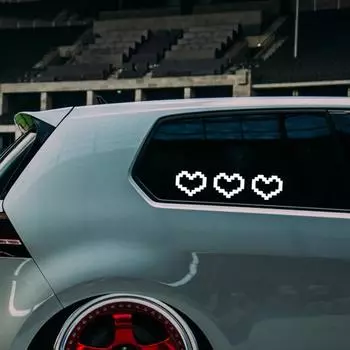 Мозаичные наклейки на автомобиль с изображением сердца и любви для декора окон автомобиля Водонепроницаемая наклейка в виде сердца для ноутбука, окна автомобиля, мотоцикла, виниловой наклейки для грузовика красный