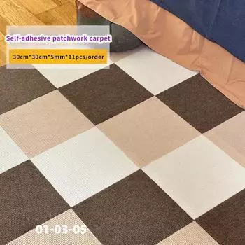 Мозаичный ковер, коврик для домашних животных, нескользящий самоклеящийся мозаичный коврик для спальни, детской комнаты, ковер 30cm*30cm*5mm*11pcs