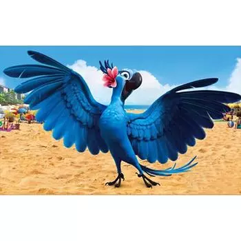 Мозаика 3D Diy Алмазная вышивка мультфильм Танцующий попугай на пляже алмазная живопись вышивка крестиком Цветочные украшения из страз 20X30CM