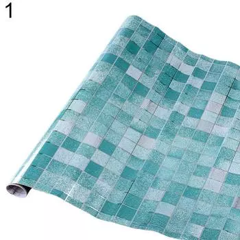 Мозаика алюминизированная самоклеящаяся анти-масляная противообрастающая наклейка на стену для домашней кухни синий