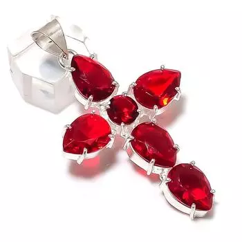 Mozambique Garnet Gemstone Handmade 925 Sterling Silver Pendant 2.48 C2t62