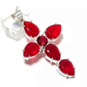 Mozambique Garnet Gemstone Handmade 925 Sterling Silver Pendant 2.48 i7Y06