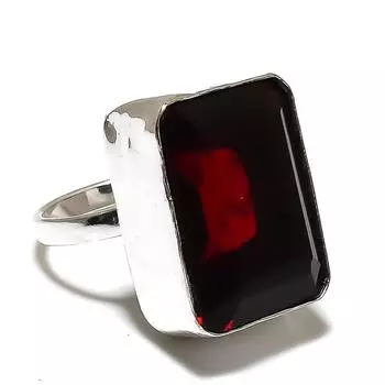 Mozambique Garnet Gemstone Handmade 925 Sterling Silver Ring Size 8.5 Y8Y94