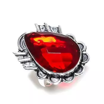 Mozambique Garnet Gemstone Handmade 925 Sterling Silver Gift Ring Size 9.5 U5U81