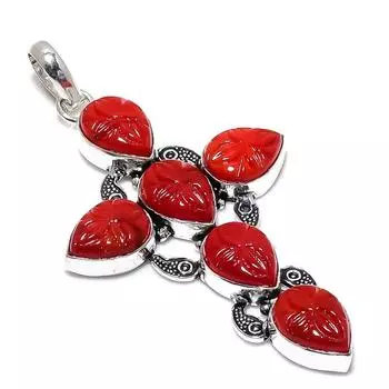 Mozambique Garnet Gemstone Handmade 925 Sterling Silver Gift Pendant 3.31 f5R80