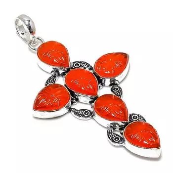 Mozambique Garnet Gemstone Handmade 925 Sterling Silver Gift Pendant 3.23 I8G43