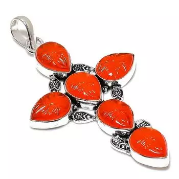 Mozambique Garnet Gemstone Handmade 925 Sterling Silver Gift Pendant 3.23 h0I14