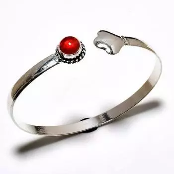 Мозамбикский гранат, драгоценный камень 925 пробы, посеребренный ювелирный браслет ручной работы, браслет-манжета