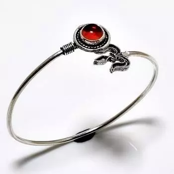 Мозамбикский гранат, драгоценный камень 925 пробы, посеребренный ювелирный браслет ручной работы, браслет-манжета