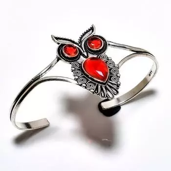 Мозамбикский гранат, драгоценный камень 925 пробы, посеребренный ювелирный браслет ручной работы, браслет-манжета