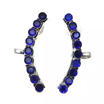 Мозамбикский гранат драгоценный камень женские унисекс серебряные ювелирные изделия серьги-альпинисты 2.5