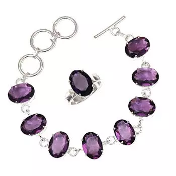 Мозамбикский гранат драгоценный камень женские унисекс ювелирные изделия браслеты и кольца 7-8