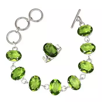 Мозамбикский гранат драгоценный камень женские унисекс ювелирные изделия браслеты и кольца 8