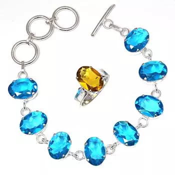 Мозамбикский гранат драгоценный камень женские унисекс ювелирные изделия браслеты и кольца 7-8