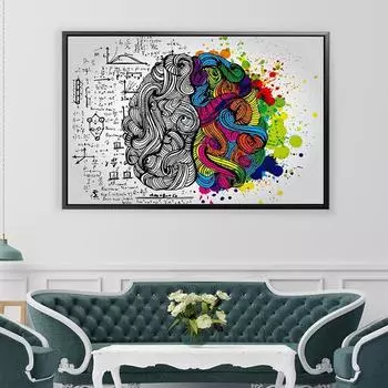 Мозговой контраст, художественные картины на холсте, абстрактные постеры и принты, современный настенный декор, художественная картина для гостиной, домашний декор, Cuadros 21X30 cm No Frame