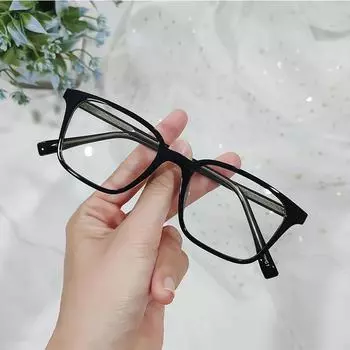 Может быть оснащен квадратным классическим плоским зеркалом для близорукости с анти-синим светом. Простая декоративная маленькая оправа TR90. Вставка для очков. Сверхлегкая оправа.