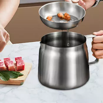 Может фритюрница многофункциональная бытовая герметичная сито кухонный фильтр кастрюля с крышкой бекон 1.5L