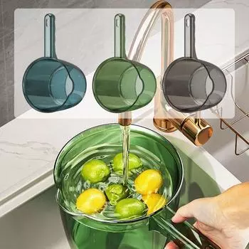 Можно повесить черпак для воды с длинной ручкой, прозрачный ковш для детской ванны, ложки, прочный ковш для воды зелёный