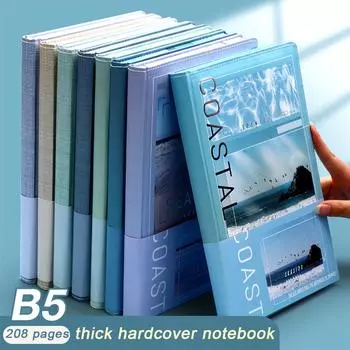 (Можно выгравировать логотип) Блокнот B5 с толстыми горизонтальными линиями, журнал путешествий, кожаная обложка, дневник ученика, блокнот, зачетная книжка, отрывок B5