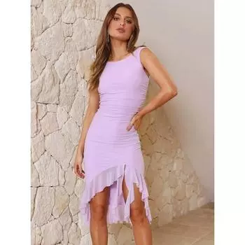 Mozision элегантное платье миди с рюшами и рюшами для женщин, летнее новое сексуальное платье с открытой спиной и рукавами для клубной вечеринки, Vestido S чёрный