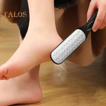 Мозоли Пятки Шлифовальная машина для ног Двойной эффект Из Нержавеющей Стали Бритва для Мозолей Тонкий Пятки Сглаживатель Профессиональный Скребок Для Ног чёрный