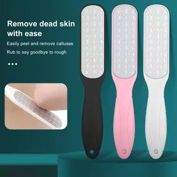 Мозоли Пятки Шлифовальная машина для ног Двойной эффект Нержавеющая сталь Дизайн Мозоли Бритва Тонкий каблук чёрный
