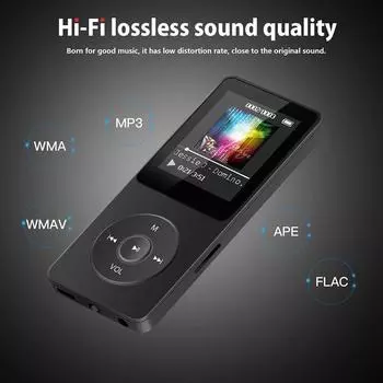 MP3-плеер с экраном 1,8 дюйма, студенческий Walkman, совместимый с Bluetooth, музыкальный стереоплеер 5,4, поддержка FM-радио, запись электронных книг для детей темно-синий
