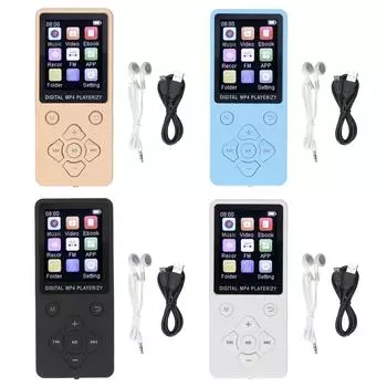 MP3-плеер 1,8-дюймовый цветной экран BT5.0 портативный HiFi звуковой плеер для записи фото-видеокниг Gold