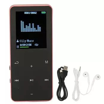 MP3-плеер 8G Bluetooth 4.2 1,8-дюймовый экран шумоподавление без потерь портативный MP4-плеер с розовый