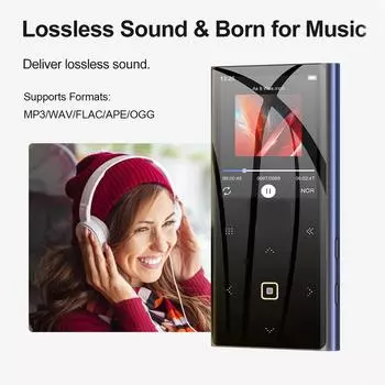 MP3-плеер, экран 2,4 дюйма, поддержка Bluetooth, память 32 Гб One size чёрный