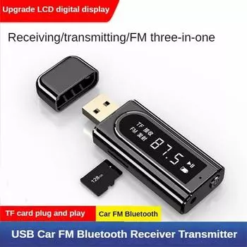 MP3-плеер Bluetooth 5.0 адаптер Bluetooth передатчик FM передатчик приемник Bluetooth приемник чёрный